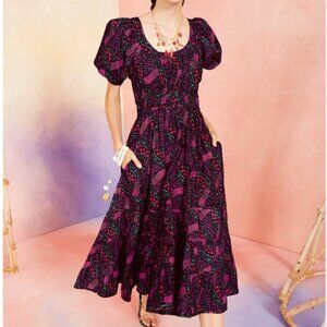 Ulla Johnson Floral Print Midi Length Dress